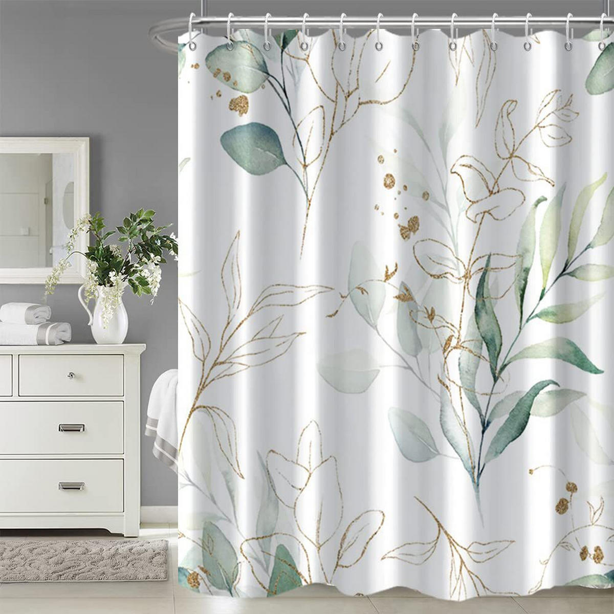 DUSCHVORHANG – 180 x 180 cm – Material: Polyester - Multicolor, Textil (180/180cm)
