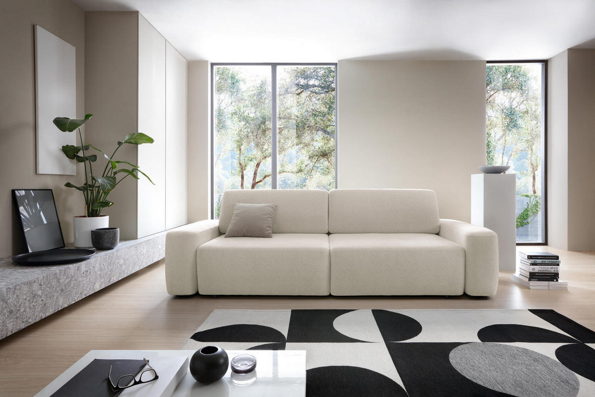 SOFA BOULI Beige 257x105x82 cm - Beige, Textil (257/82/105cm) - FURNLUX