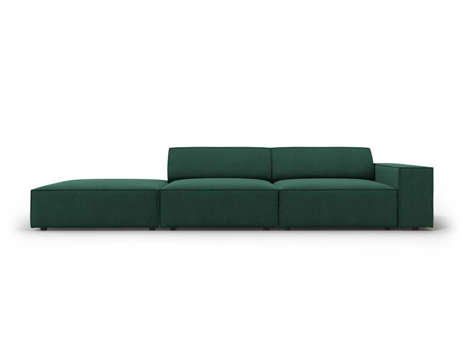 SOFA Jodie aus strukturiertem Stoff grün 3 Sitzplätze - Grün, Textil (102/70/262cm) - Micadoni