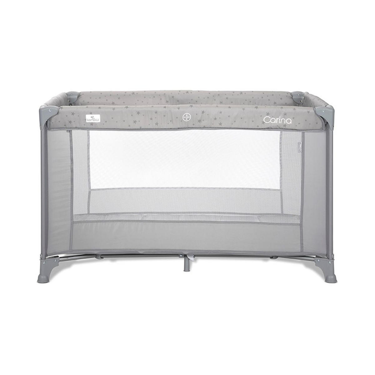 REISEBETT Carina grau faltbar Matratze Laufstall Tragetasche Öffnung - Grau, Kunststoff (60/120cm) - Lorelli