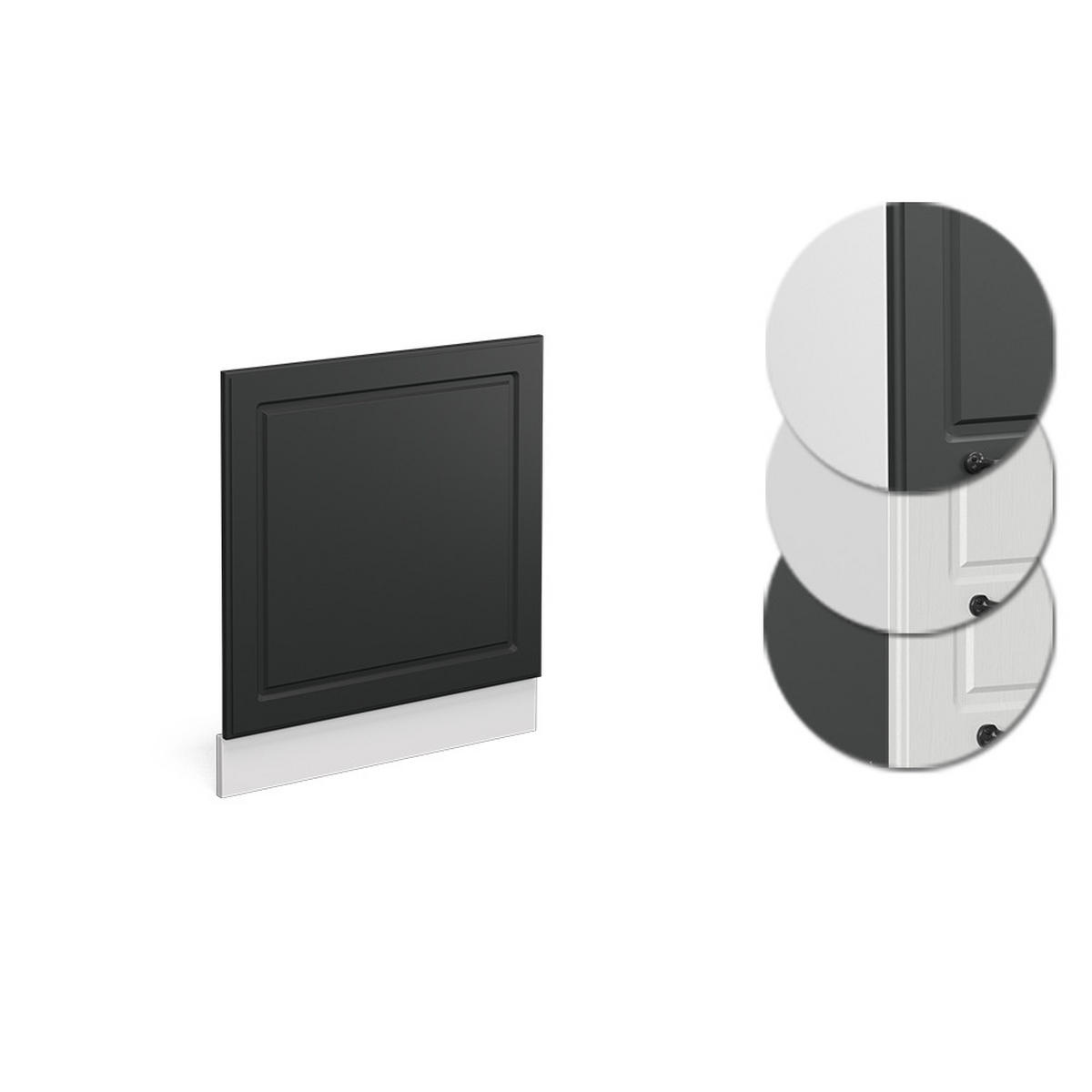 FRONTBLENDE R-Line Anthrazit Landhaus 60 cm ohne AP - Anthrazit/Weiß, Holzwerkstoff (60/57.2/1.6cm) - Vicco