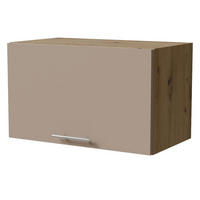 KLAPPHÄNGESCHRANK Brerra W4B/60 Eiche Artisan / RAL 1019 graubeige Matt 60 / 32,5 / 36cm mit Gasdruckdämpfer - Graubraun/Eiche Artisan, Holz/Holzwerkstoff (60/36/32.5cm) - Feldmann-Wohnen