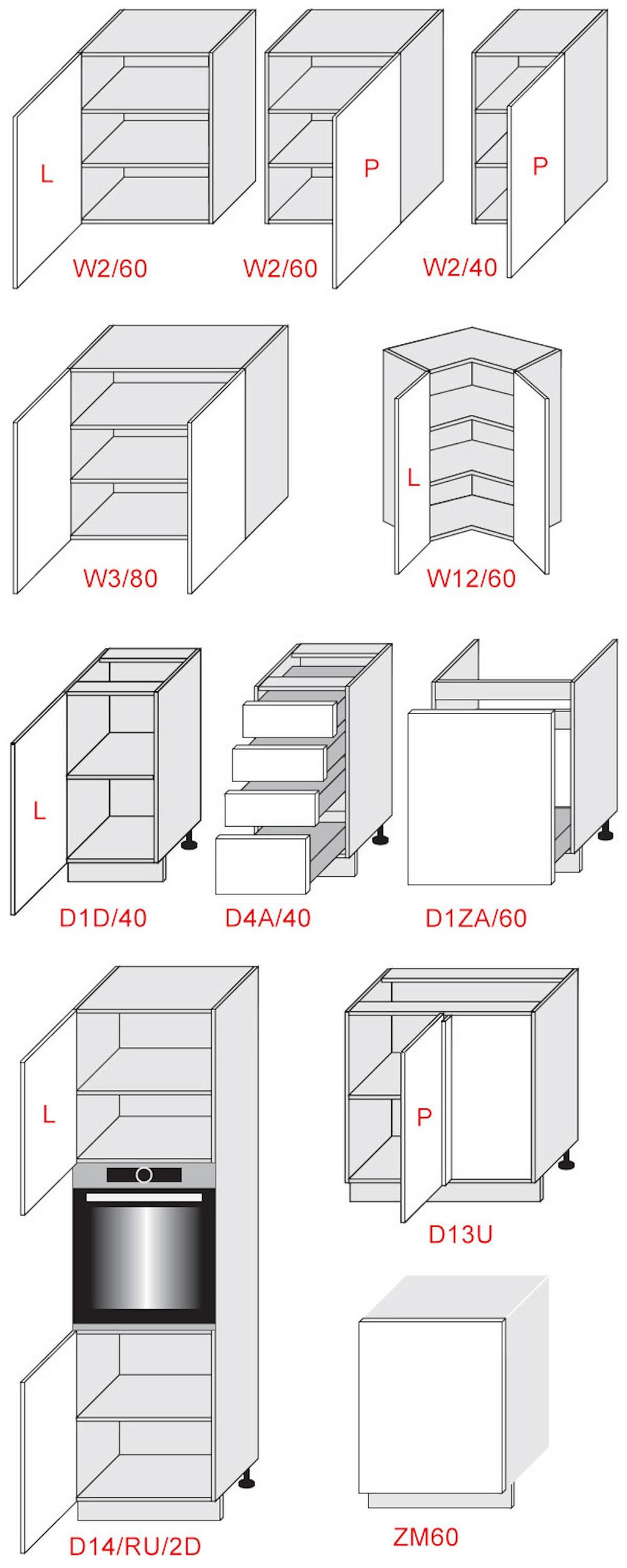 WINKELKÜCHE Napoli weiß matt / RAL 7012 basaltgrau (K5), Arbeitsplatte Eiche Sonoma 228/ 205 / 207cm 11-teilig - Braun/Grau, Holzwerkstoff (232/207/205cm) - Feldmann-Wohnen