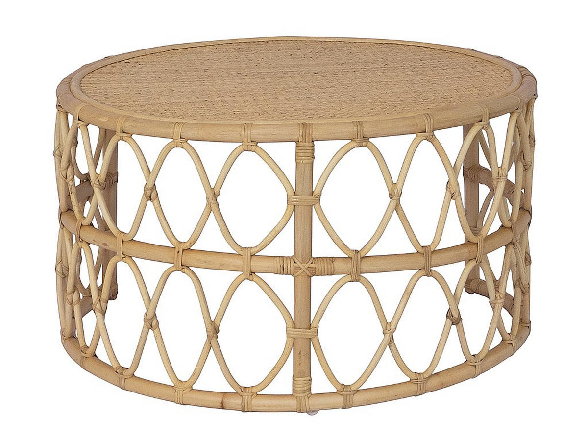 2ER-SET Couchtisch - Rattan - Naturfarben - RONITA - Naturfarben, Holzwerkstoff (80/80/45cm) - Vente-Unique