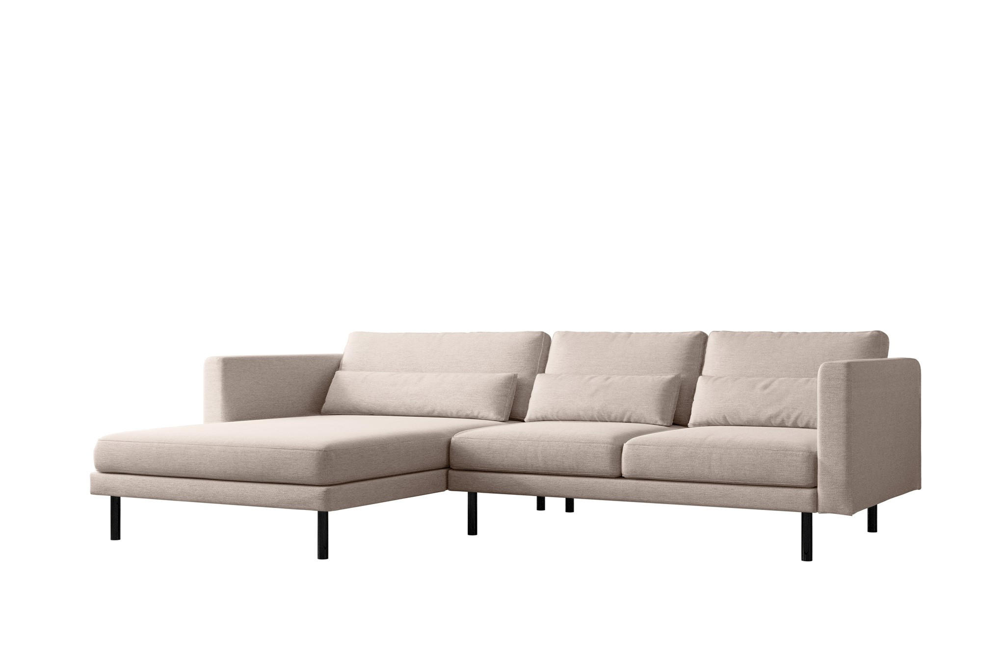 ECKSOFA Agada In Verita - Beige, Holzwerkstoff/Textil (281/174cm) - Fun Möbel