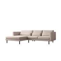 ECKSOFA Agada In Verita - Beige, Holzwerkstoff/Textil (281/174cm) - Fun Möbel