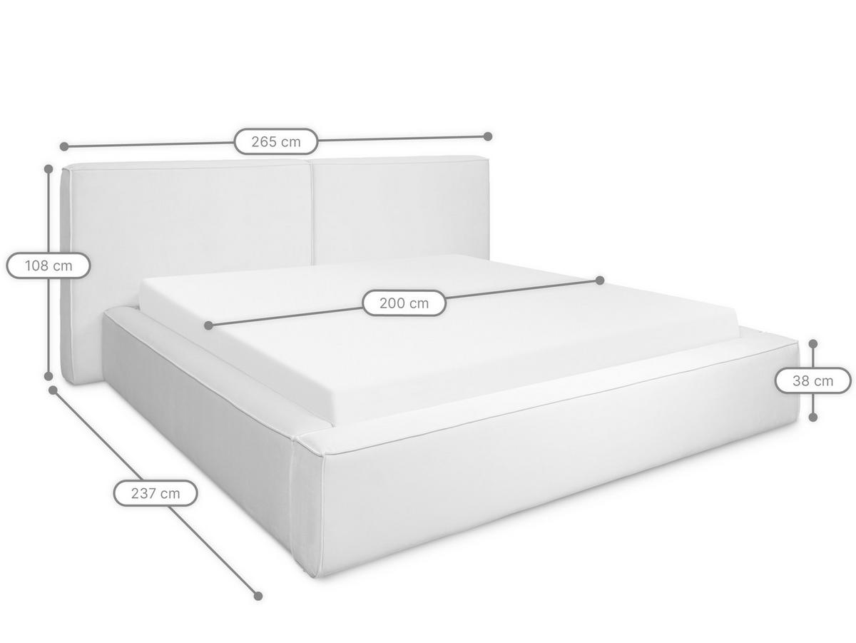 POLSTERBETT Jodie XL Beige 200/200 cm Samt mit Bettkasten - Beige, Textil/Metall (200/200cm) - wonello
