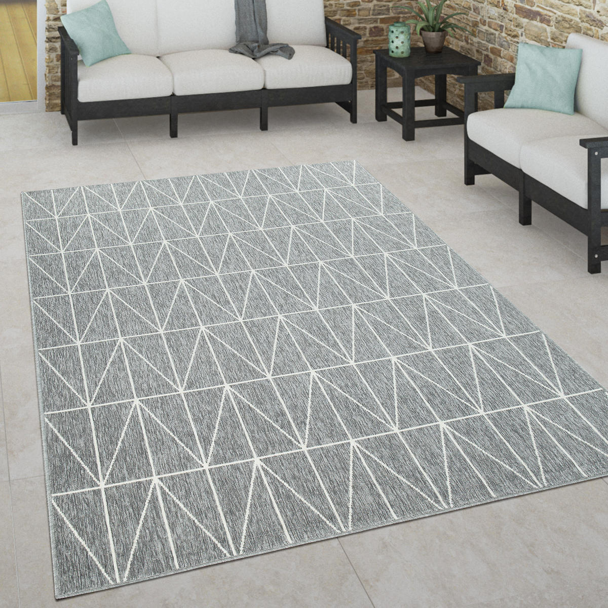 OUTDOORTEPPICH 240/340 cm Brugge 224 - Grau, Textil (240/340cm) - Paco Home