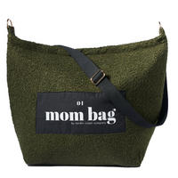 MOM Bag Teddy Bouclé Olive - Olivgrün, Textil (60/10/45cm) - nordic coast company