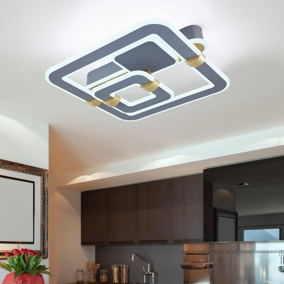 LED DECKENLEUCHTE Margy Anthrazit Metall - Anthrazit, Metall (50/47/15.5cm)