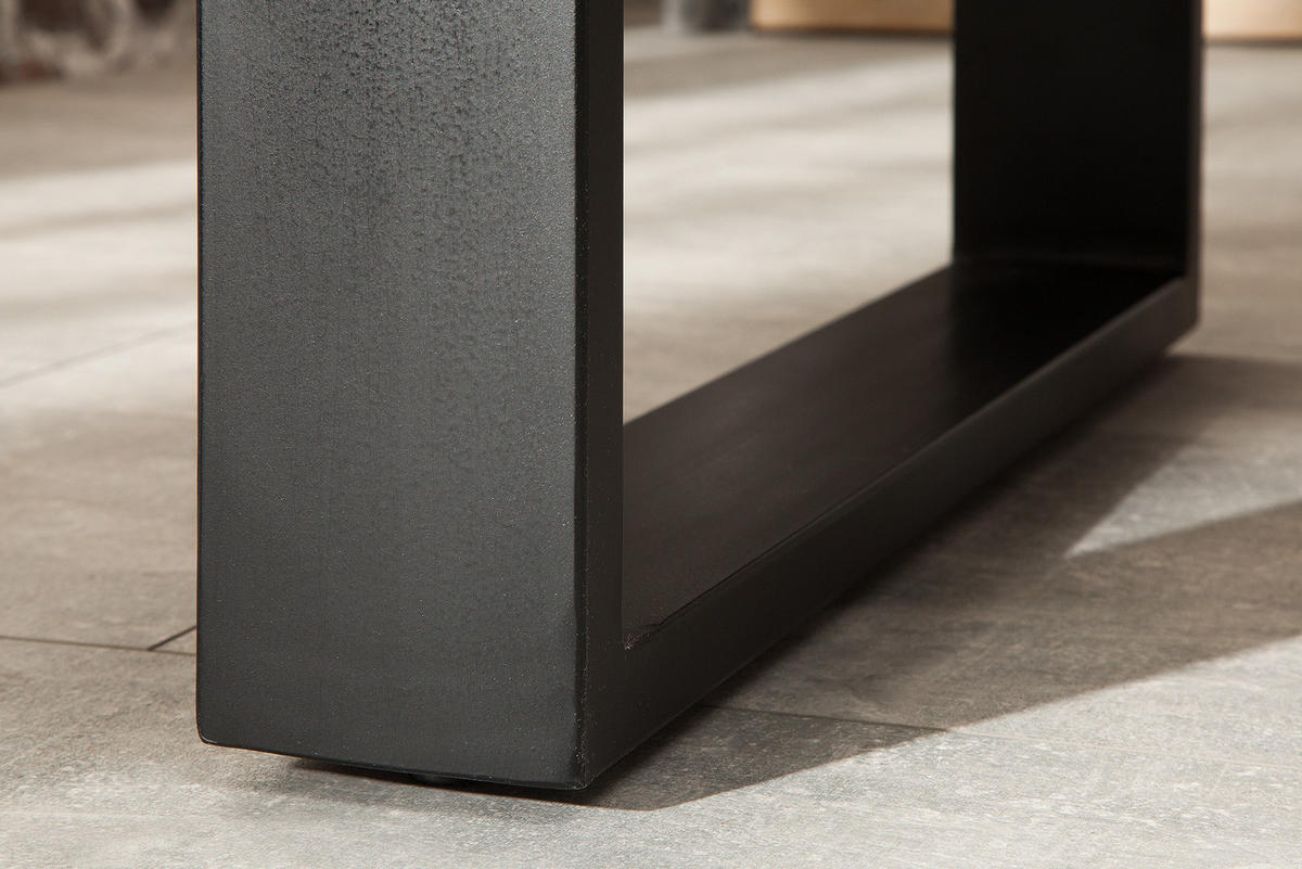 ESSTISCH IRON CRAFT Mango Natur 160 cm - Schwarz/Braun, Holz (90/160/77cm) - riess-ambiente