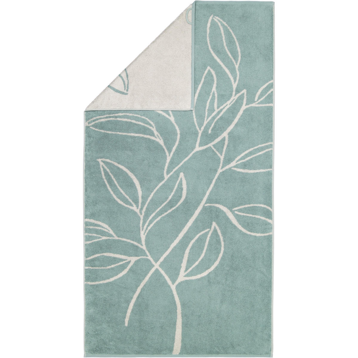HANDTÜCHER ATELIER FLORAL 6239 FJORD - 47 - Blau, Textil (70/140cm) - Cawoe