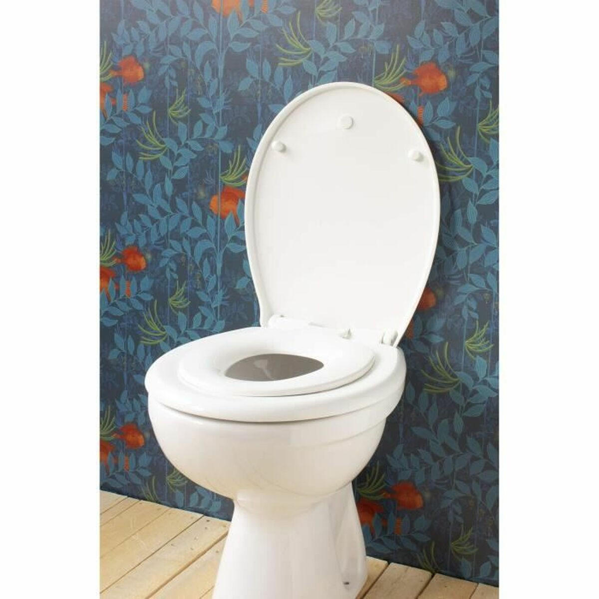 TOILETTENABDECKUNG Erwachsene Kinder Weiß Polypropylen (2 Stücke) - Weiß, Kunststoff (38.3/4.9/46cm) - Gelco