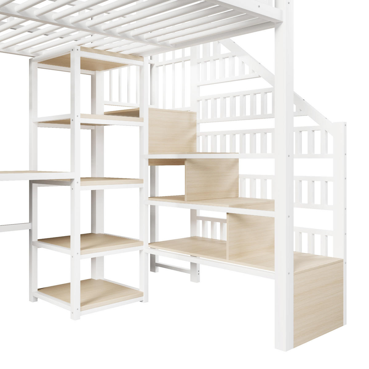 HOCHBETT Eisen 140/200 cm Weiß - Weiß, Metall - Raumix