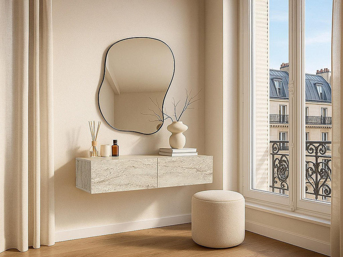 KONSOLENTISCH - 120 cm x 36.8 cm - holz - beige Tenida - Beige, Holz (36.8/120/25cm) - Vente-Unique
