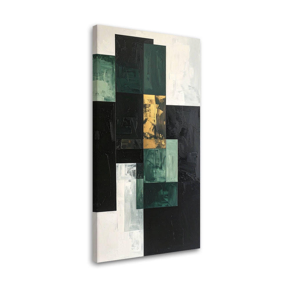 Feeby Leinwandbild Grün 50x100 cm