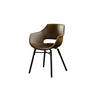 STUHL ZAJA Dunkelbraun Kunstleder - Dunkelbraun, Leder (57/82/59cm) - KAWOLA