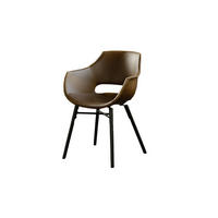 STUHL ZAJA Dunkelbraun Kunstleder - Dunkelbraun, Leder (57/82/59cm) - KAWOLA