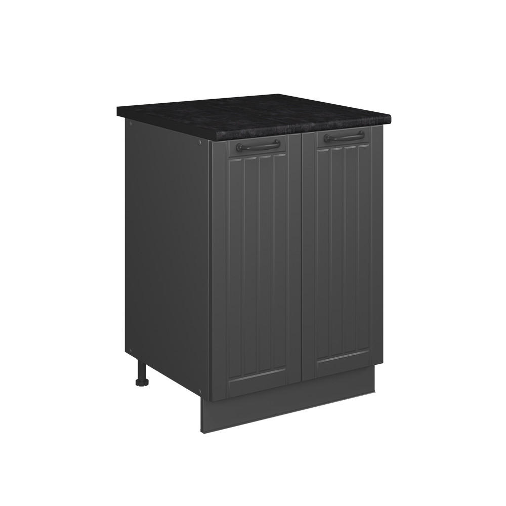 SPÜLENUNTERSCHRANK Fame-Line, Dunkelgrau/Anthrazit, 60 cm - Dunkelgrau/Anthrazit, Holzwerkstoff (60/82/60cm) - Vicco