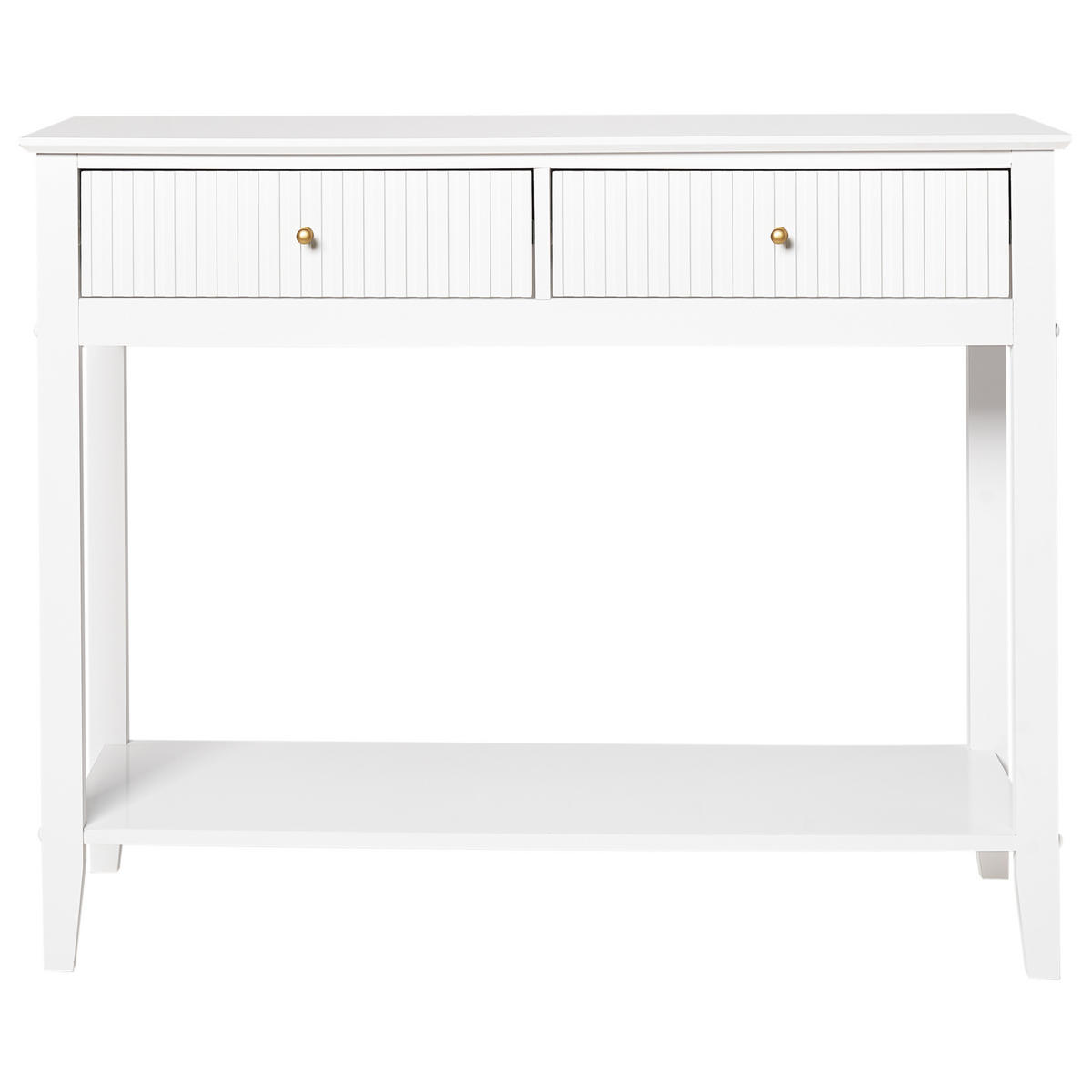 KONSOLENTISCH Weiß Assisi - Weiß, Holzwerkstoff (35/100/80cm) - Beliani