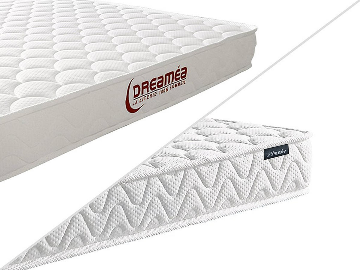 STANDARDMATRATZE - 1 Person - stoff - weiß Pelops - Weiß, Textil (90/200cm) - Vente-Unique