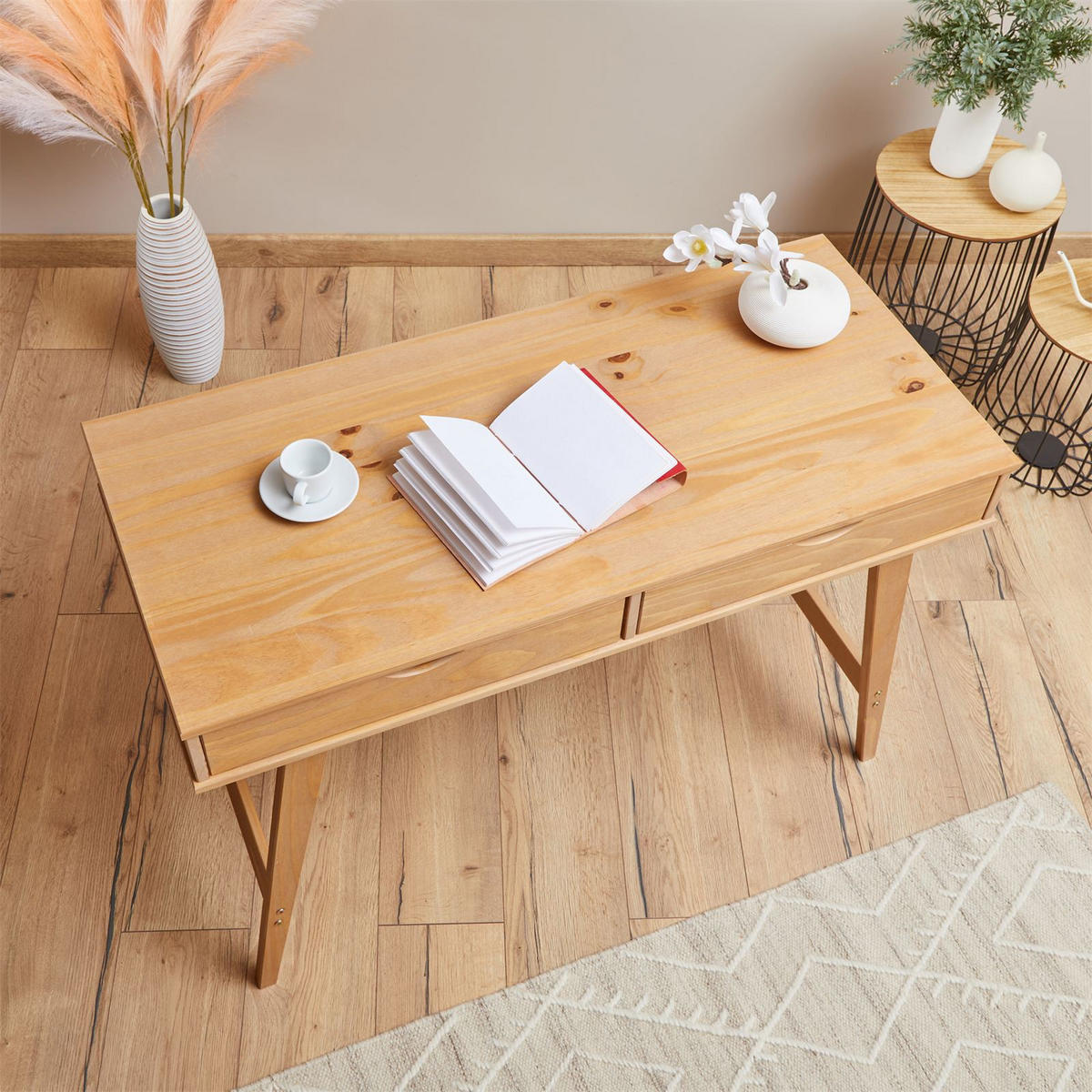 SCHREIBTISCH MILO - Braun, Holz (50/110/75cm) - IDIMEX