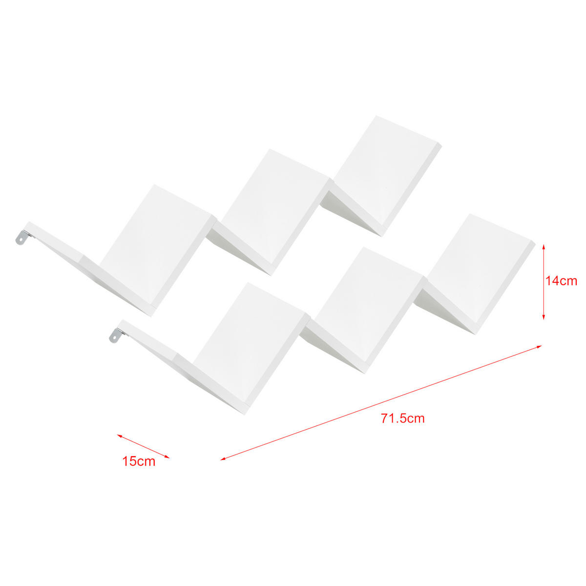 WANDREGAL-SET 2 TLG. Askim - Weiß, Holzwerkstoff (71.5/14/15cm) - [en.casa]
