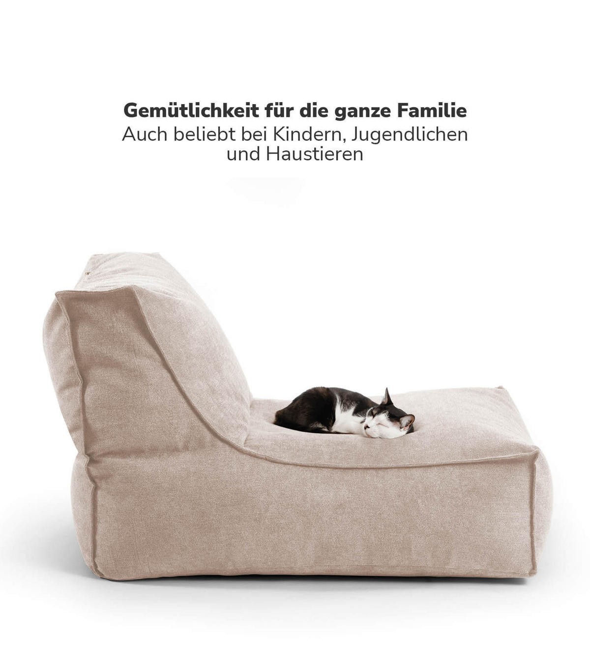 SITZSACK Der Gelassene - Beige, Textil (60/65/95cm) - Mokebo