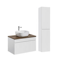 KOUPELNOVÝ NÁBYTEK 80cm Zelie 2er-Set Bílá - bílá, kompozitní dřevo (80/48/46cm) - Petits-meubles