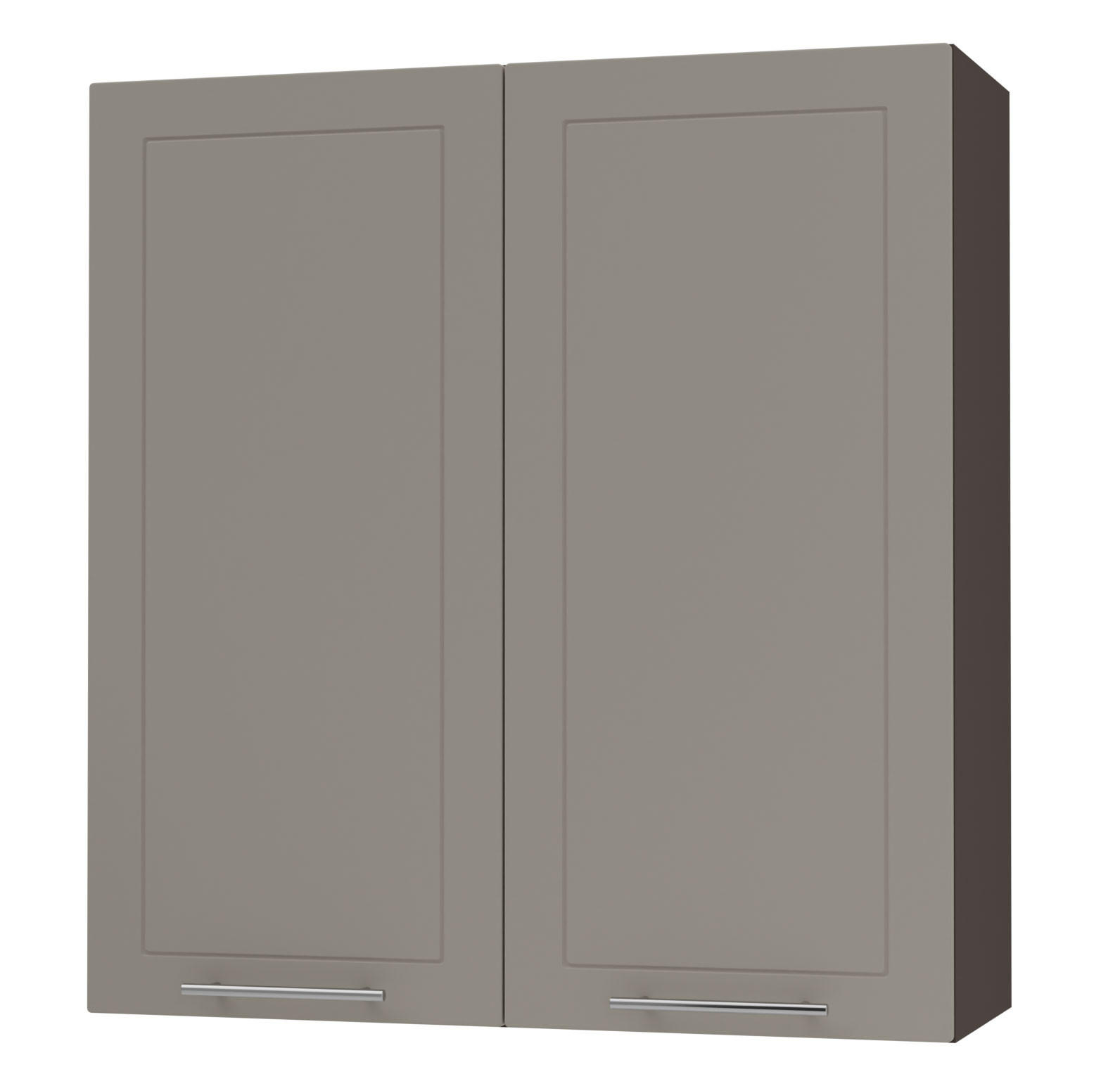 Feldmann-Wohnen Küchenhängeschrank Beige, Dunkelgrau 90x96x32.5 cm