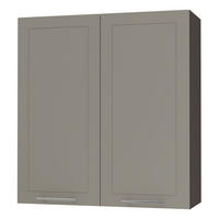 KÜCHENHÄNGESCHRANK Kvantum W4/90 Weiß Matt / Lava Matt 90 / 32,5 / 96cm - Dunkelgrau/Beige, Holz/Holzwerkstoff (90/96/32.5cm) - Feldmann-Wohnen