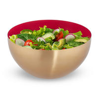 SALATSCHÜSSEL - Multicolor, Metall (25/25/12.5cm) - Relaxdays