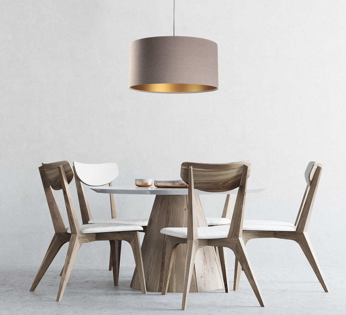 HÄNGELEUCHTE Beige 60/30 cm - Beige/Braun, Kunststoff (60/1.1/30cm) - ONZENO