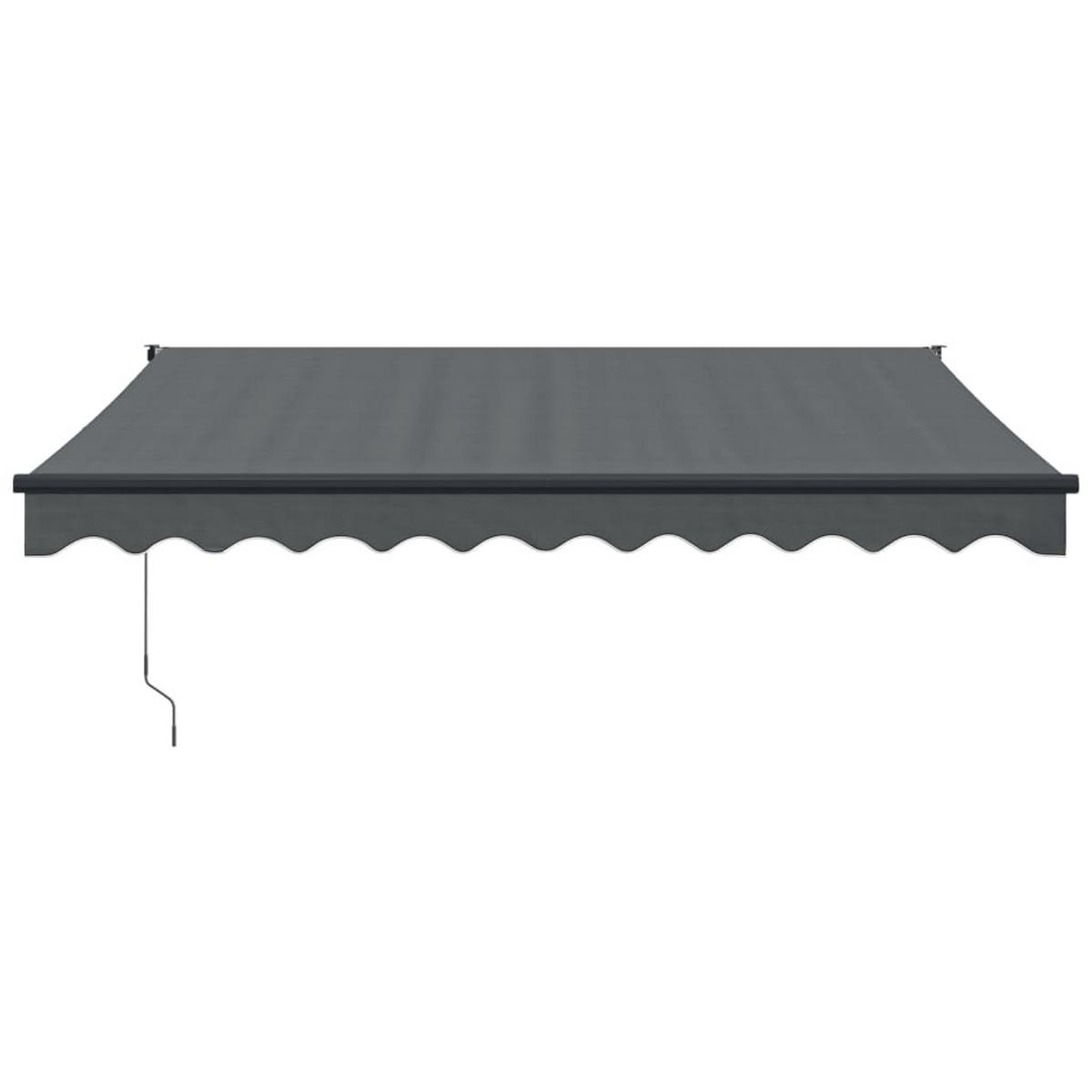 ELEKTRISCHE Markise mit Kurbel Anthrazit 3x2,5 m - Anthrazit, Textil (300/250/300cm) - furnicato