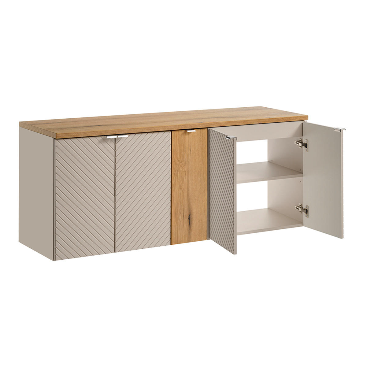 WASCHTISCHUNTERSCHRANK 140cm Manoa Kaschmir - Holz - Beige, Holzwerkstoff (140/59/40cm) - Petits-meubles