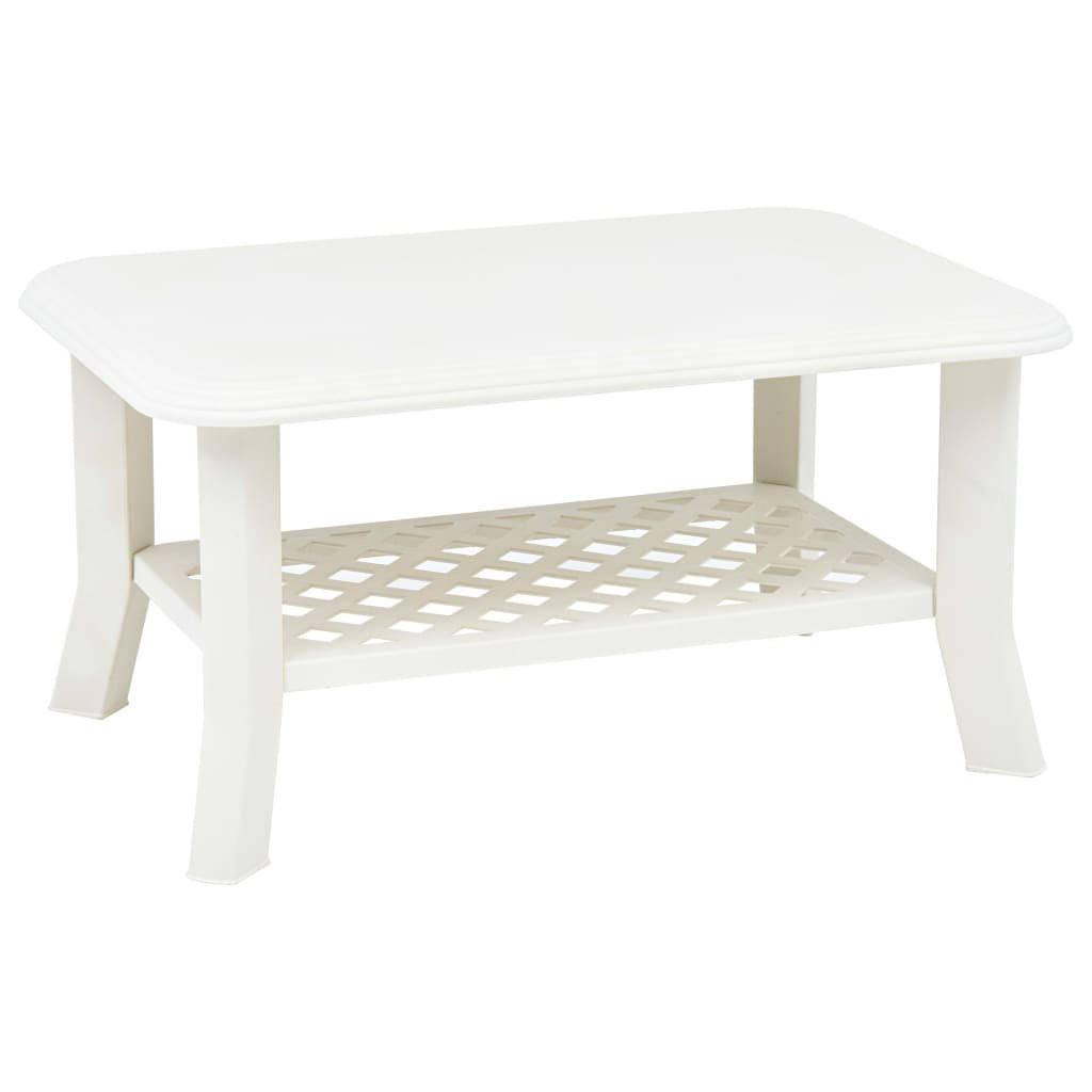 COUCHTISCH Weiß 90x60x46 cm Kunststoff - Weiß, Kunststoff (90/60/46cm) - furnicato