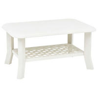 COUCHTISCH Weiß 90x60x46 cm Kunststoff - Weiß, Kunststoff (90/60/46cm) - furnicato