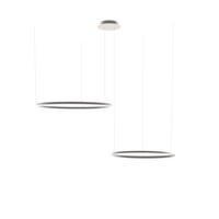 LED-HÄNGELEUCHTE 2er Ring Aluminium Ø 100 | 80cm - Alufarben, Metall (1.3/100/3.3cm) - s.luce