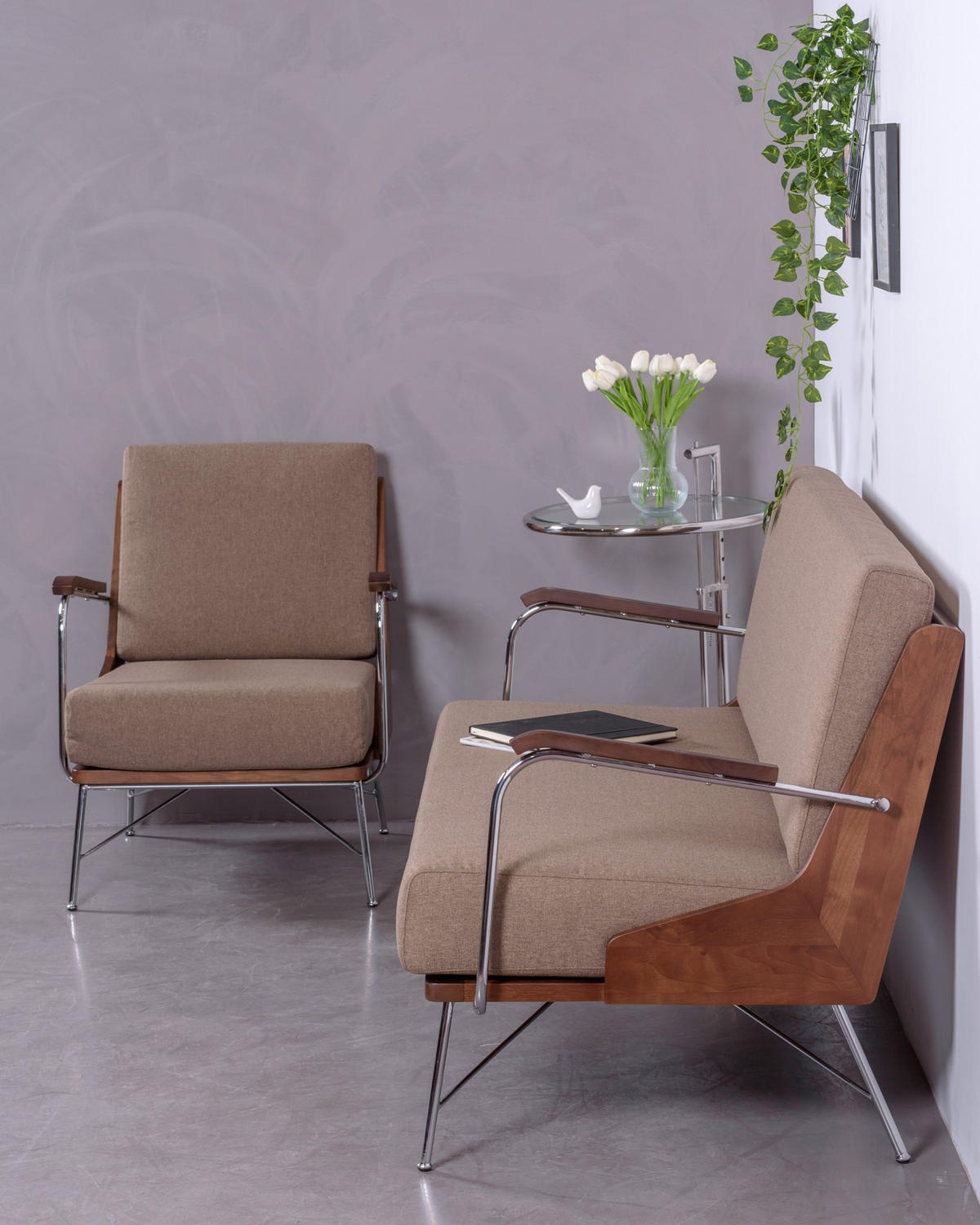 SOFA Holz Beige - Beige, Holz (158/84/71cm) - Nest Dream