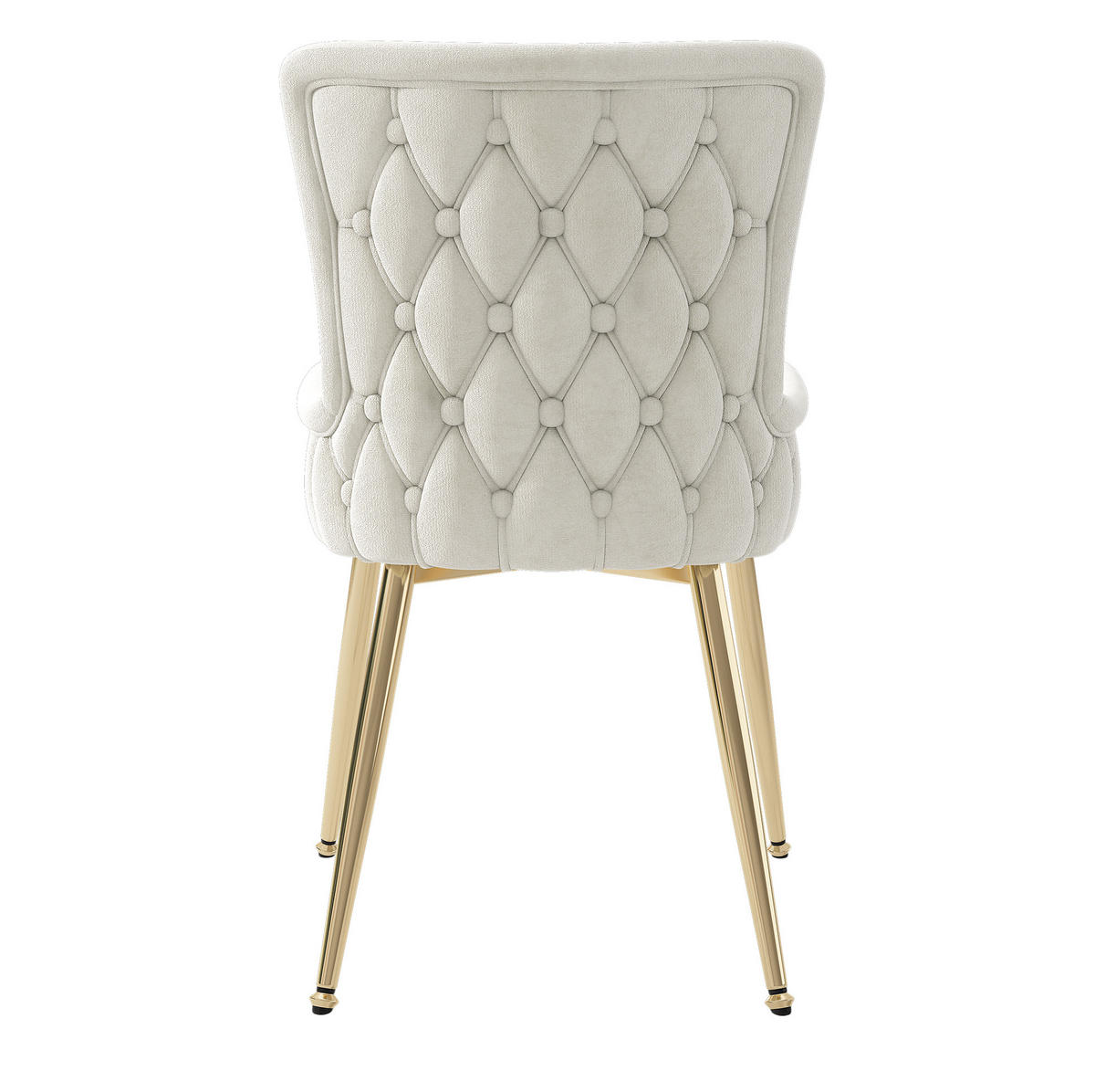 ESSZIMMERSTUHL 4er-Set Samt Metallbeine Beige - Beige, Metall (47/85/49.1cm) - Meubliv