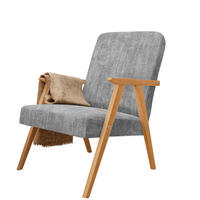 SESSEL Petra 81x63 cm im minimalistischen Stil Scandinavian, Holz, hellgrau - Hellgrau, Holz (59/81/63cm) - Margaret Hadas24