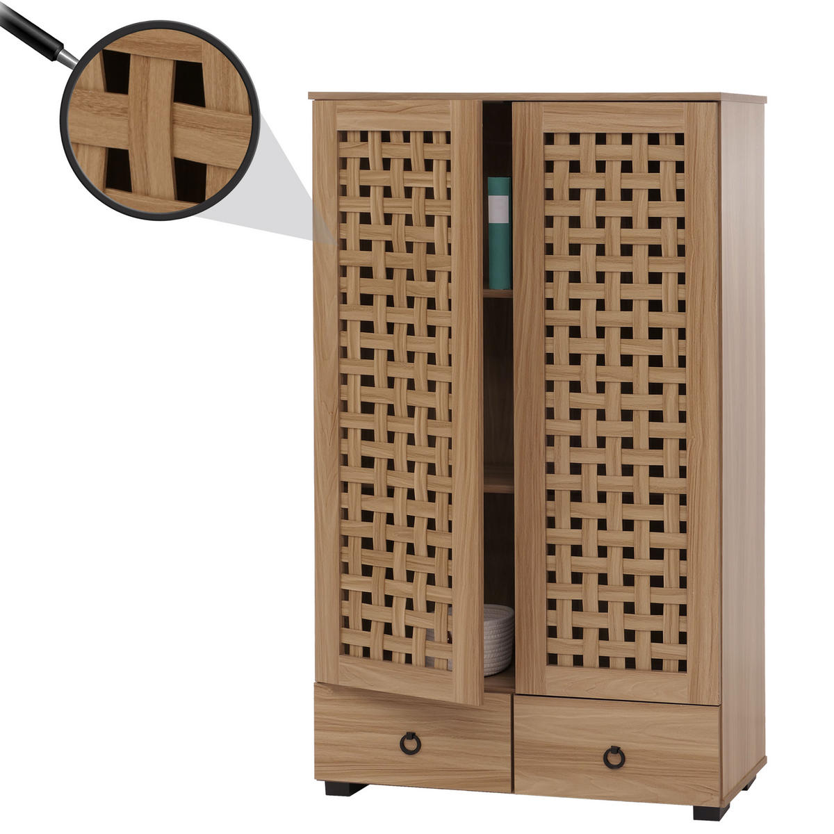 SCHRANK Braun - Braun, Holzwerkstoff (80/138/36cm) - MCW