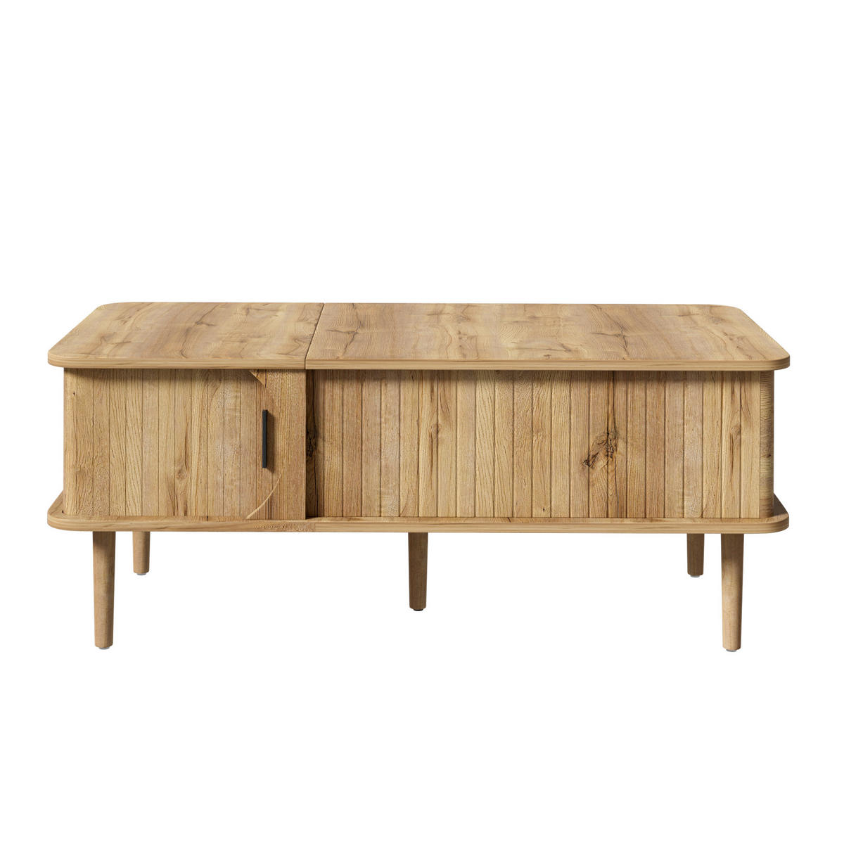KONFERENČNÍ STOLEK Retro s výklopnou deskou, přírodní, 100 × 48 × 55,5 cm - přírodní, kompozitní dřevo (48/100/55.5cm) - Urban Meuble