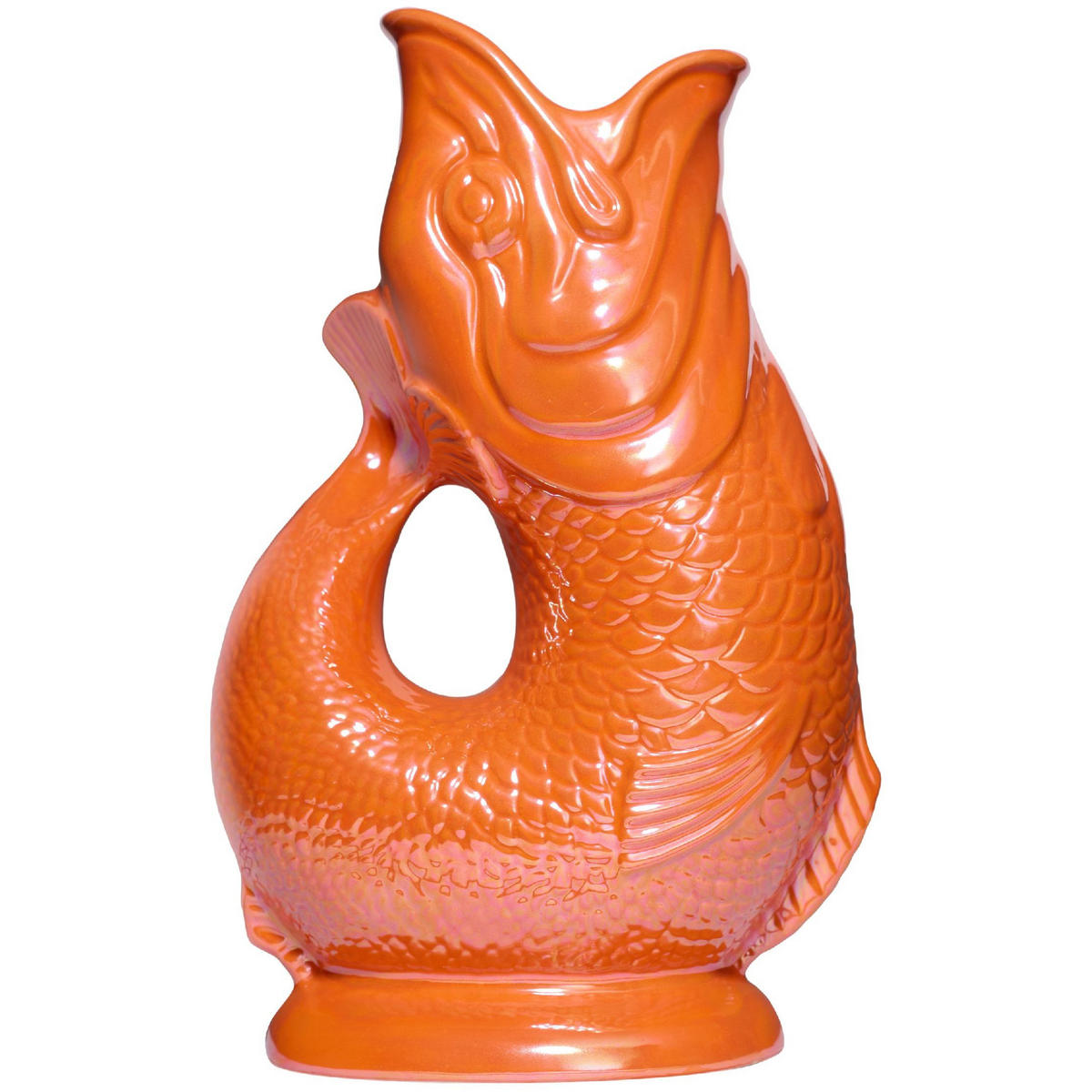 KARAFFE mit „Gluck-Gluck“-Geräusch 27,5/17/9,5 cm - Orange, Keramik (1.2L) - Gluckigluck
