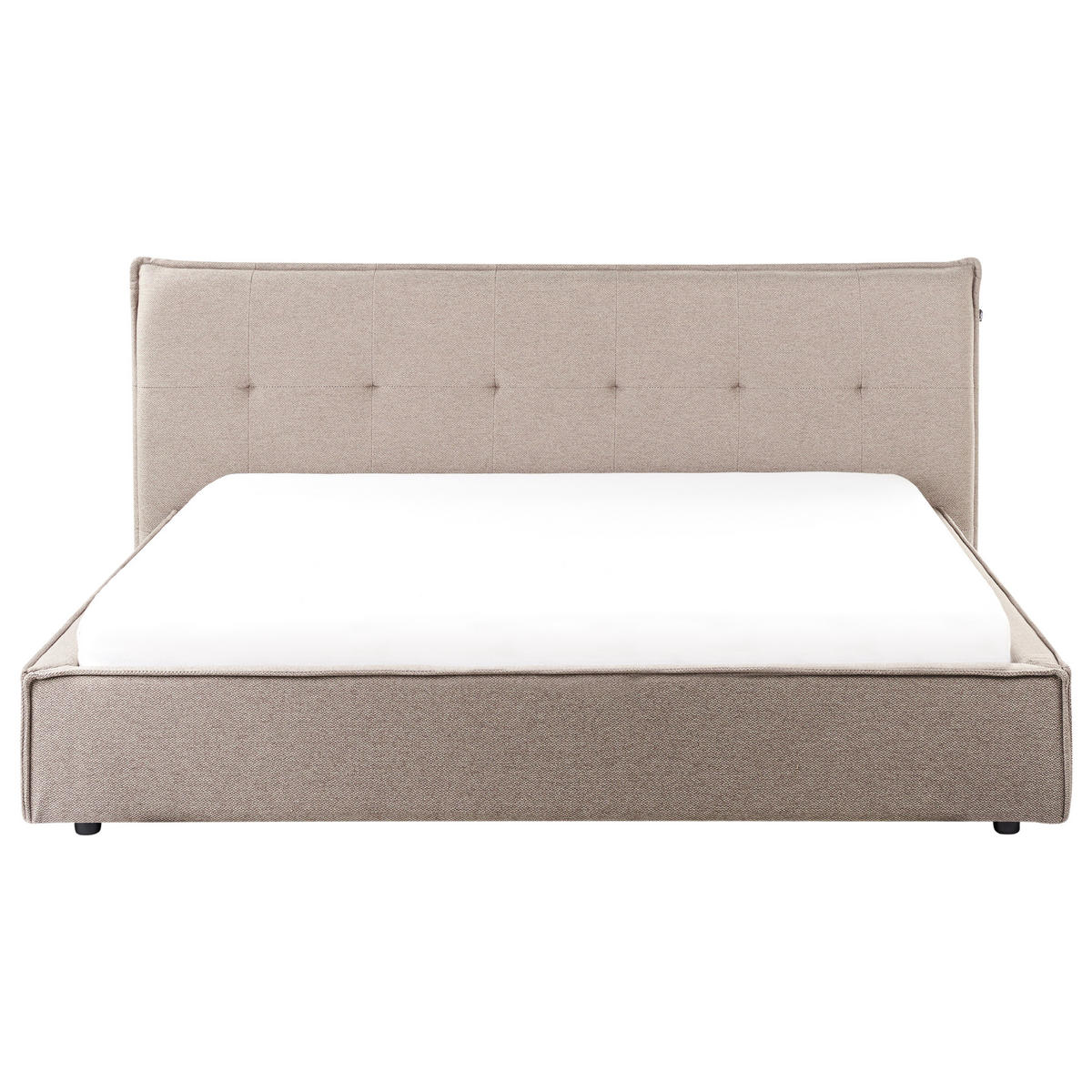 POLSTERBETT mit Lattenrost 180x200 cm Beige Lestre - Taupe, Textil (180/200cm) - Beliani