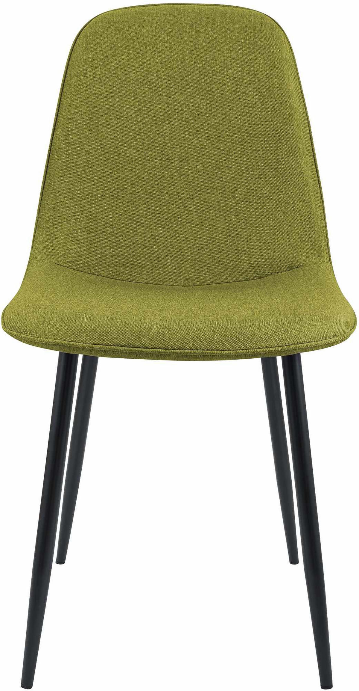 ESSZIMMERSTUHL 4er Set Stoff Grün - Schwarz/Grün, Textil/Metall (45/88/54cm) - CLP