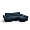 ECKSOFA L REBI L3 Poso 05 Rechts mit Schlaffunktion, Hellbraun - Hellbraun, Textil (251/140cm)