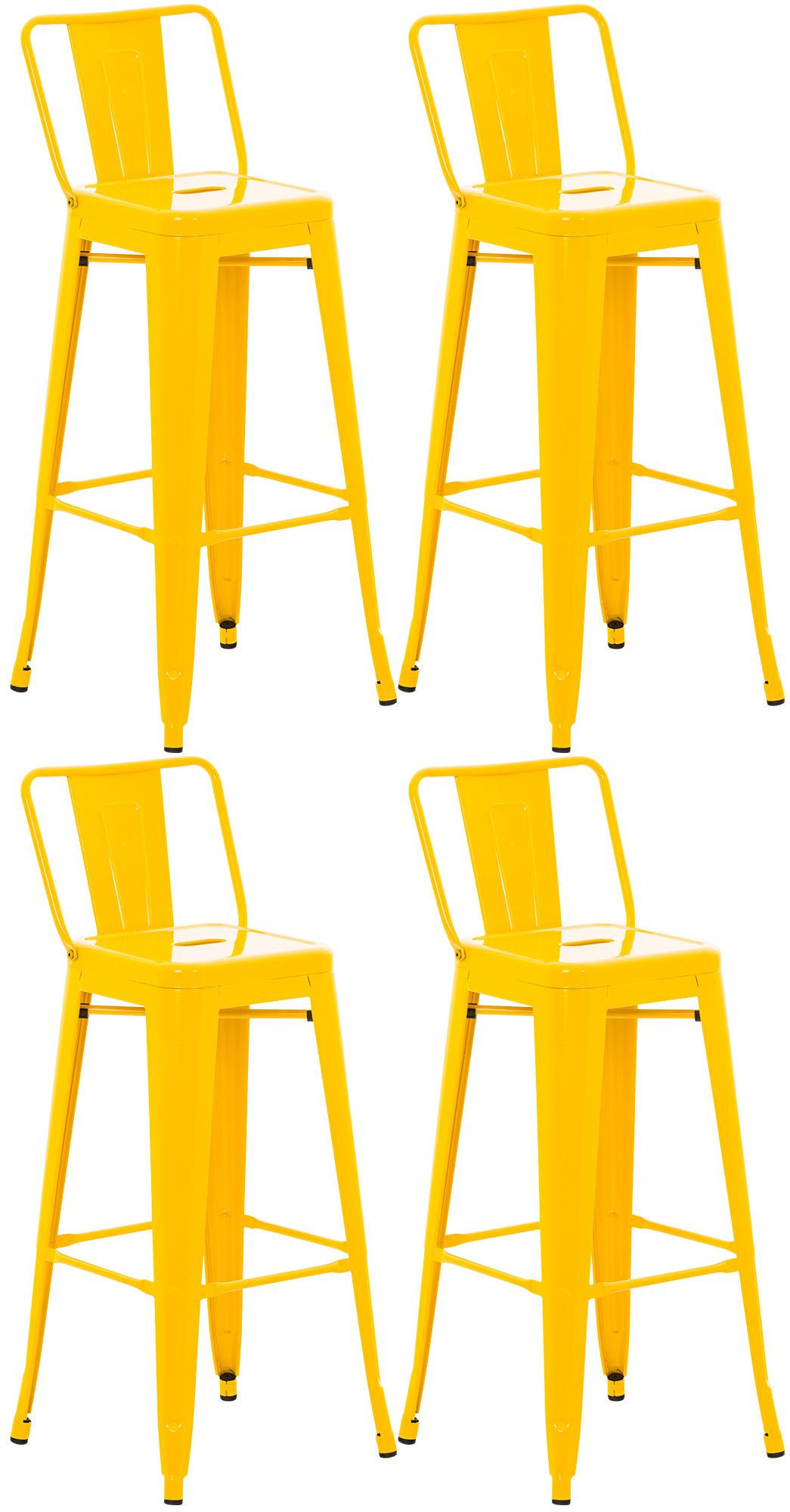 Deluke Barhocker Gelb 44x96x43 cm