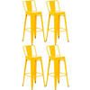 BARHOCKER 4er Set Metall Gelb - Gelb, Metall (44/96/43cm) - CLP