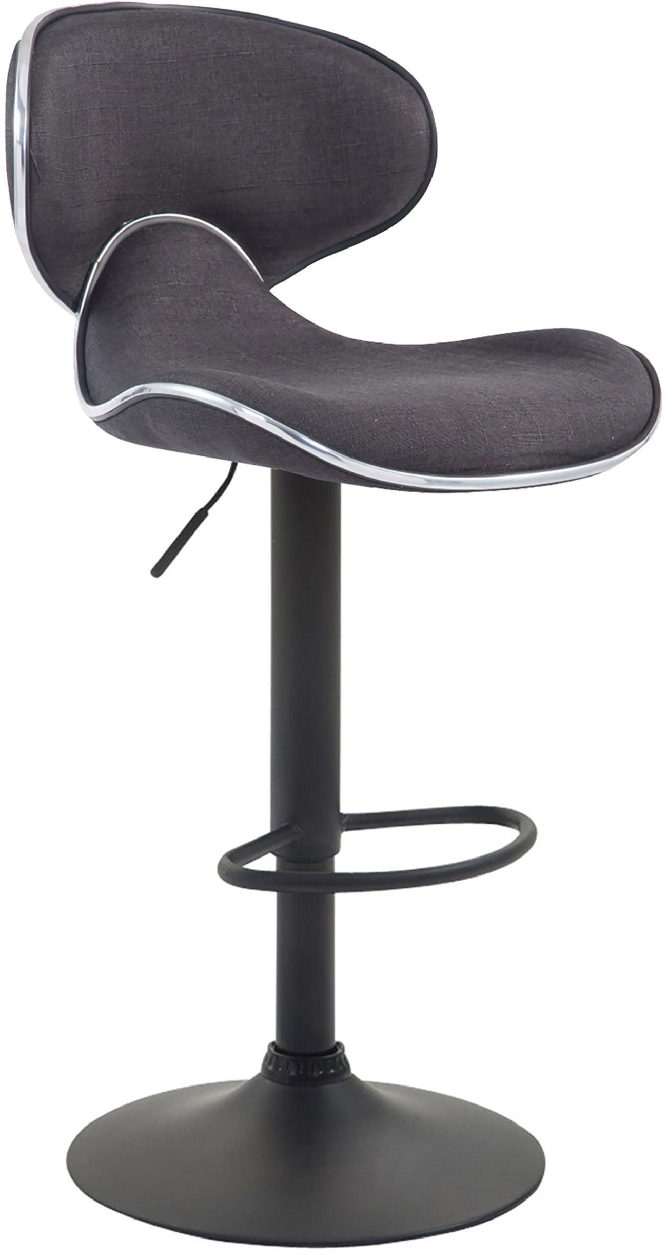 BARHOCKER Stoff dunkelgrau - Dunkelgrau/Schwarz, Textil/Metall (46/88/49cm) - CLP